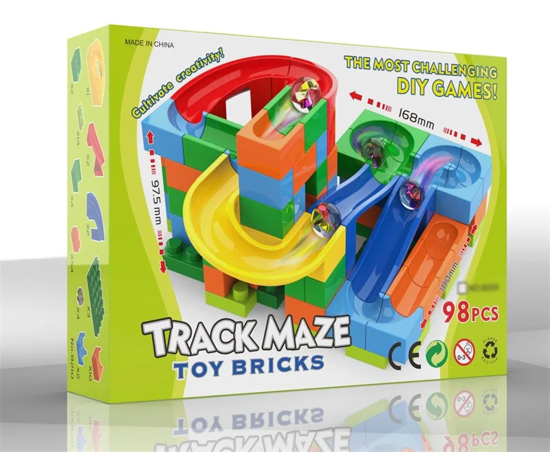 

DIY Assembled Camera Track Ball Bearing Building Blocks Early Childhood CHILDREN'S Plastic Building Block Toy Educational Large