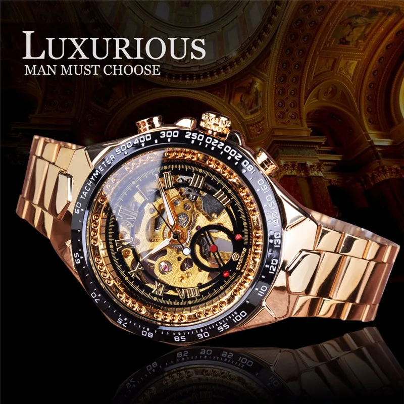 

Forsining Analog Watch Men's Fashion Casual Night Light Hands Waterproof Manual Analog Watch