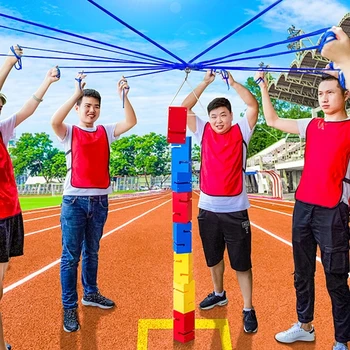 Child Outdoor Teamwork Game Props Toy Children Cooperate To Build Tower Kindergarten Sensory Equipment Kids Sports Toys 2
