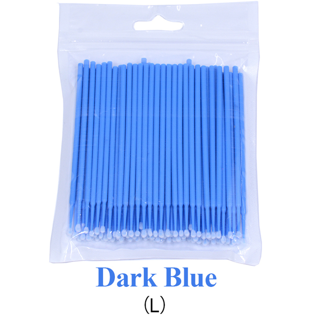 Colorful Disposable Mini Brush Eyelashes Extension Swabs Bulk Grafting Lashes Cleaning Makeup Tool Swab Cotton Sticks