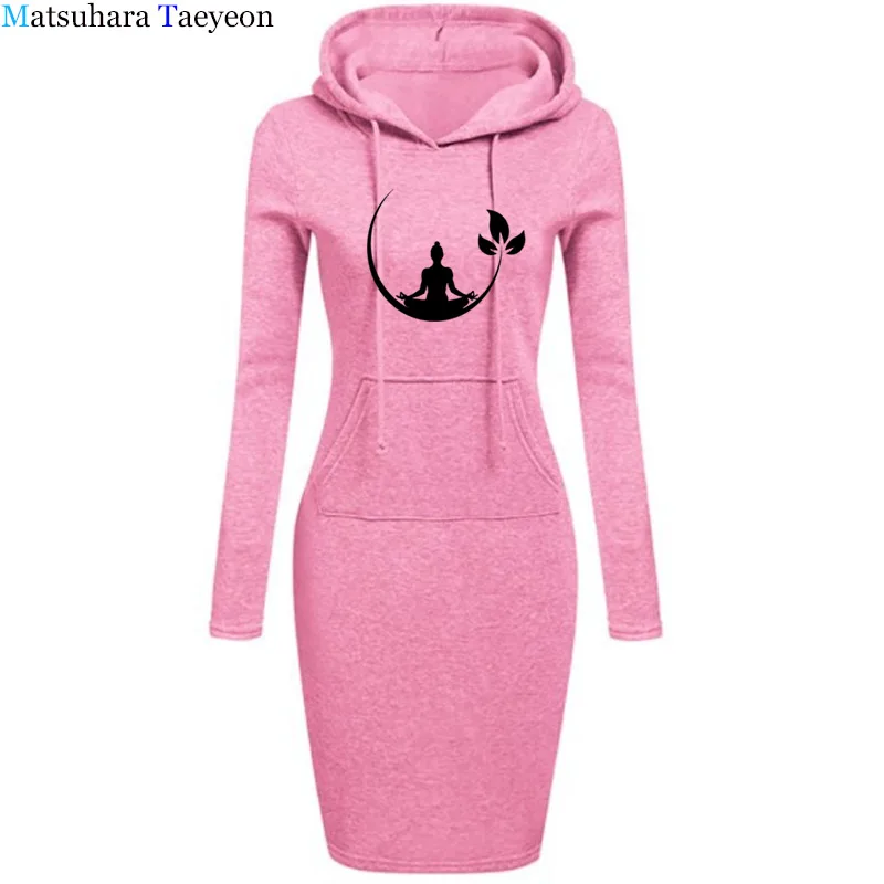 

Женское платье с длинным рукавом, хлопковое, с принтом в стиле Дзен, для медитации, T81, 2020