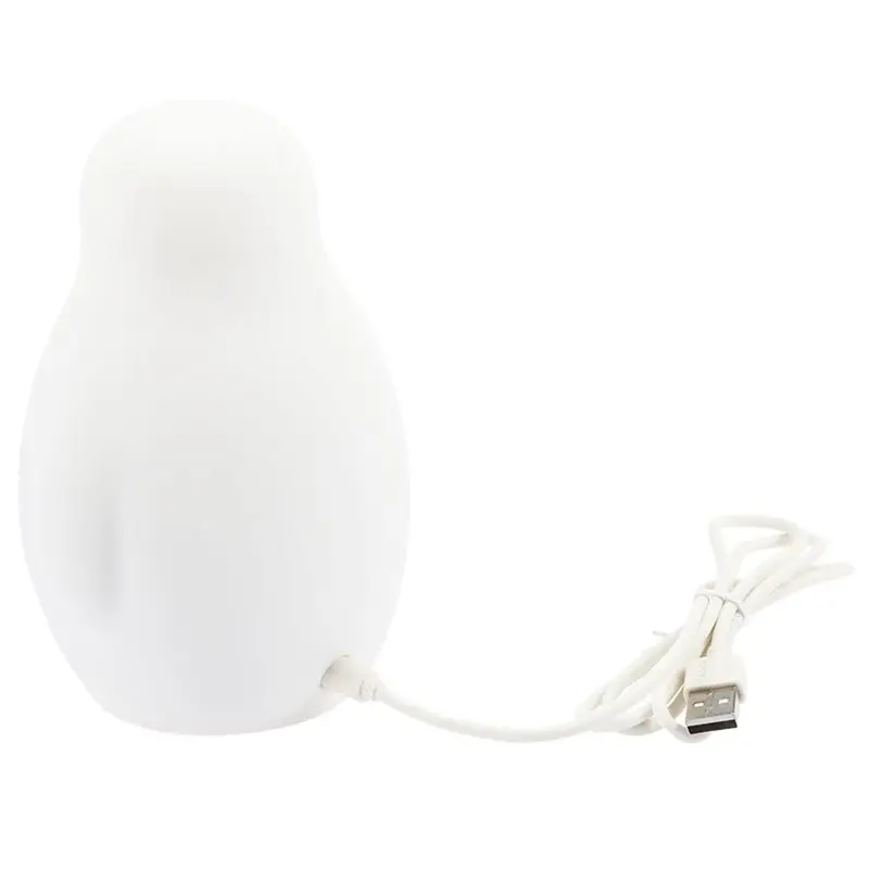 

Hot Sale Led Night Light Penguin Outlook Alarm Clock Soft Silicone Cute Wake Up Lamp For Children Usb Cable