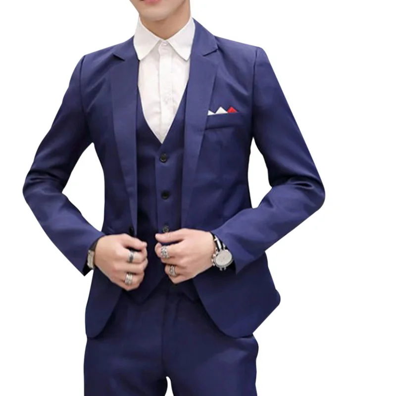 Treasure Blue CYSINCOS для мужчин Slim Fit Social Блейзер сезон весна осень мода одноцветное Свадебное Платье Пальто Повседневное размера плюс бизнес мужской костюм куртка - Цвет: Treasure Blue