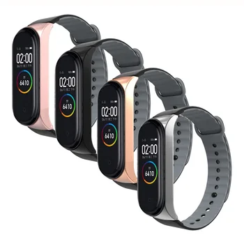 

Mi Band 4 3 Strap Metal Stainless Steel Silicone For Miband 4 3 Strap Compatible Bracelet Miband 4 3 Wristbands Pulseira Miband