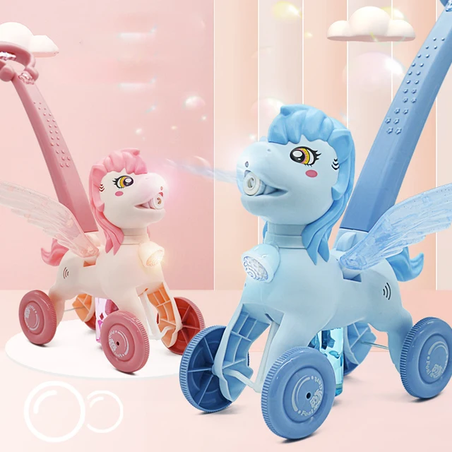 Pony Trolley Automatic Bubble Machine Charging Electric Bubble Blowing Machine 4