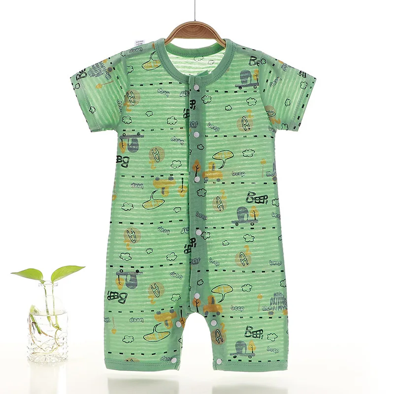 Baby Bodysuits cheap Summer Breathable Jumpsuit Infant Costume Short Rompers Cotton Clothing Baby Romper Newborn Baby Girl Boys Roupas Kids Wear black baby bodysuits	 Baby Rompers