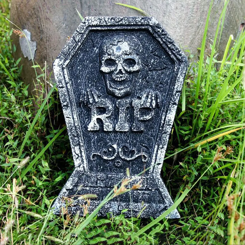 1 шт. пены реалистичный надгробный камень Хэллоуин Пластик RIP для мужчин для дома, сада, двора с привидениями вечерние кладбище украшение