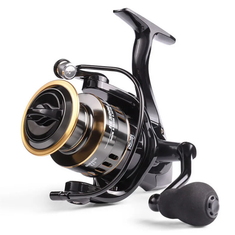 2020 New Fishing  HE1000-7000 Max Drag 10kg Vertvie High Speed Metal Spool Spinning  Saltwater  Practical Fishing Wheels Black