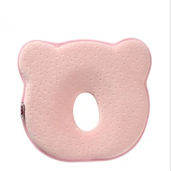 Almohada de espuma viscoelástica para bebé recién nacido, almohadas moldeadoras transpirables para evitar la cabeza plana, ergonómica