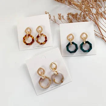 

new cute Earring Irregular Geometric Acrylic Long Big Earrings Dangle Jewelry Elegant Pendientes For Women women earrings