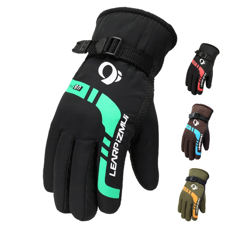 

Winter Outdoor Thickening Plus Velvet Warm Gloves Men Riding Non-Slip Wear-Resistant Ski Wind And Cold Gloves