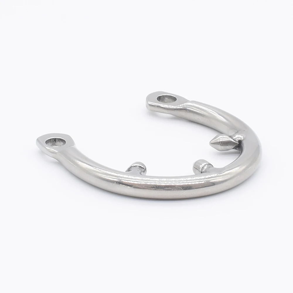 FRRK Base Cock Ring for Built in Metal Chastity Cage Stainless Steel Penis Lock 40mm 45mm