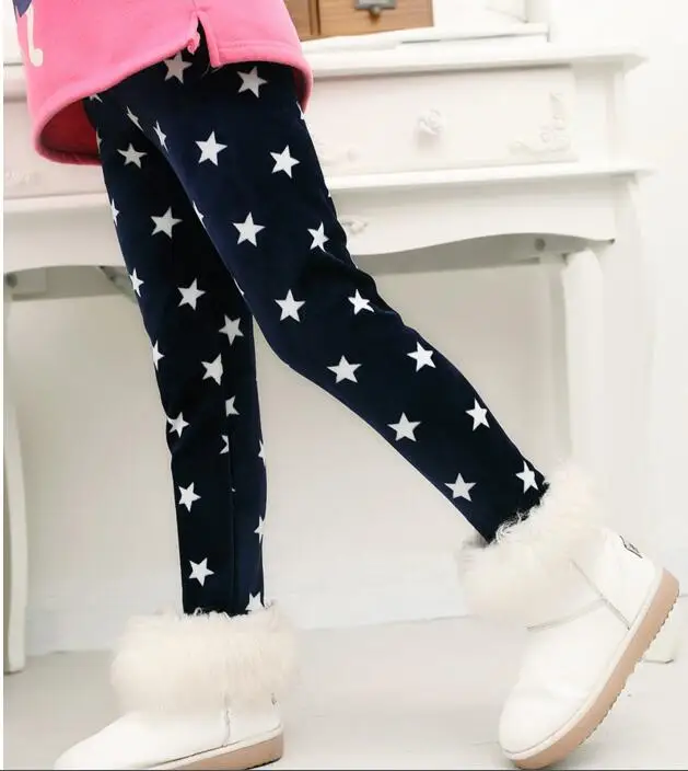 KSTDV Autumn Winter Girls Pants Velvet Thicken Warm Girls Leggings Kids Children Pants Girls Clothing For Winter 2-7years