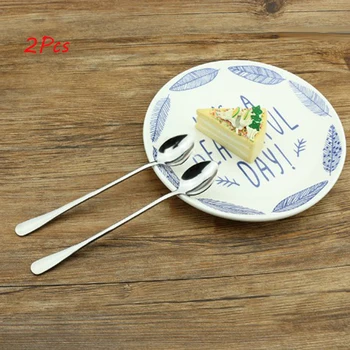 

Long Spoons Stainless Steel Tea Coffee Dessert Ice Cream Soup Kitchen Spoon Coffee Accessories Tableware Home Drinking Tool
