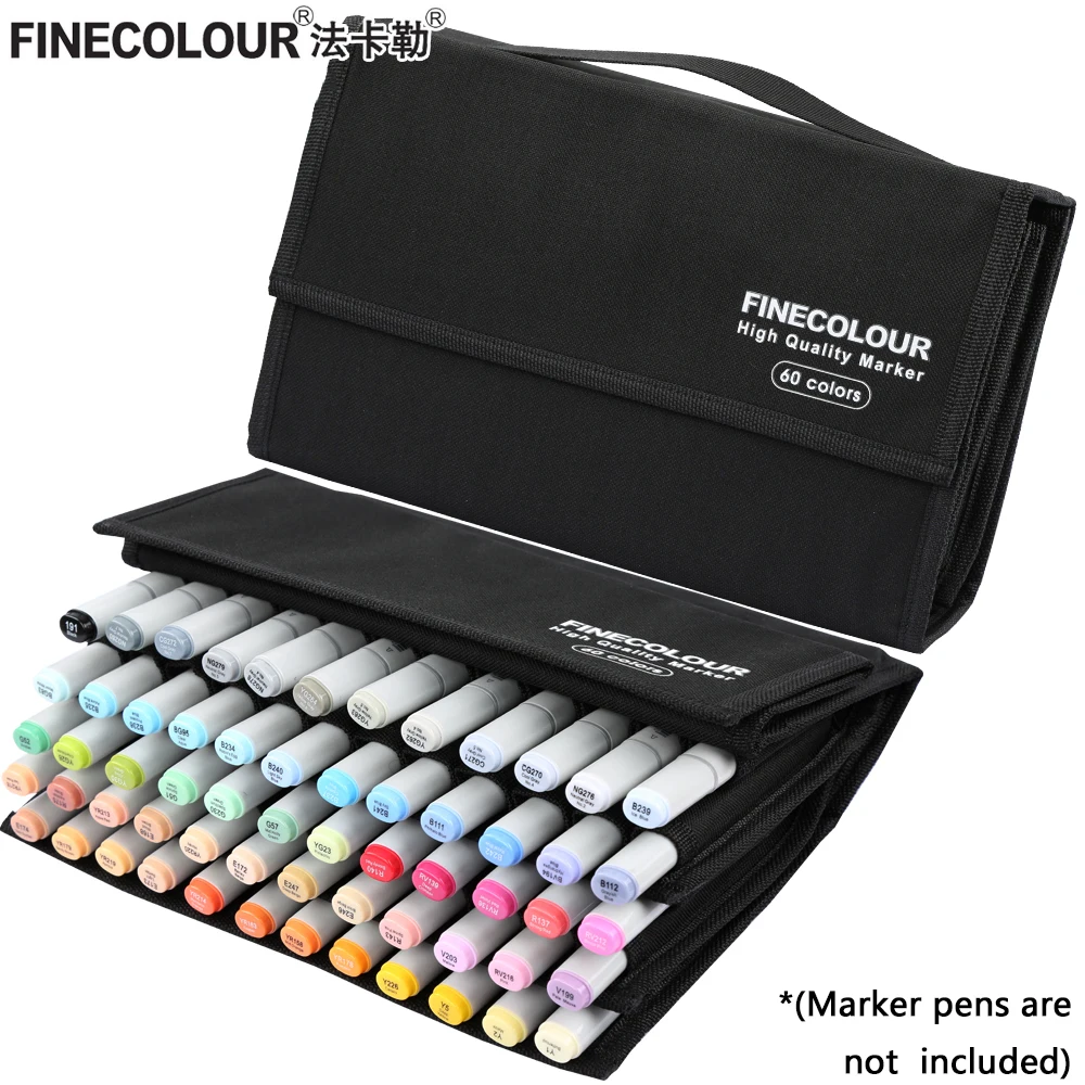 Фломастеры FINECOLOUR чехол ручка большие сумки на молнии для художественных