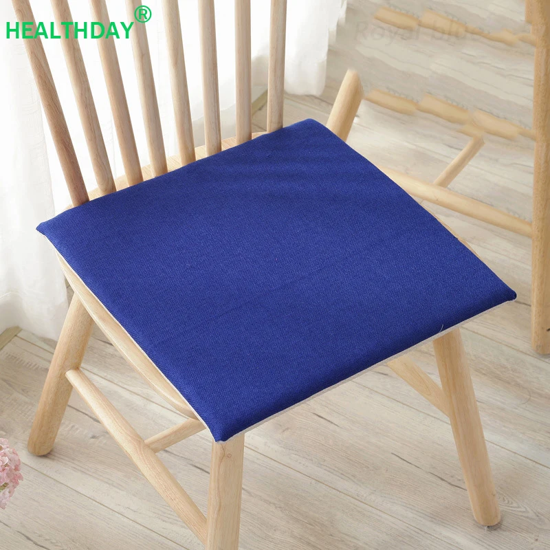 1 шт. 40x40 см Нескользящая квадратная однотонная мягкая удобная хлопковая подушка для сиденья для ресторана, офиса, дома, стула