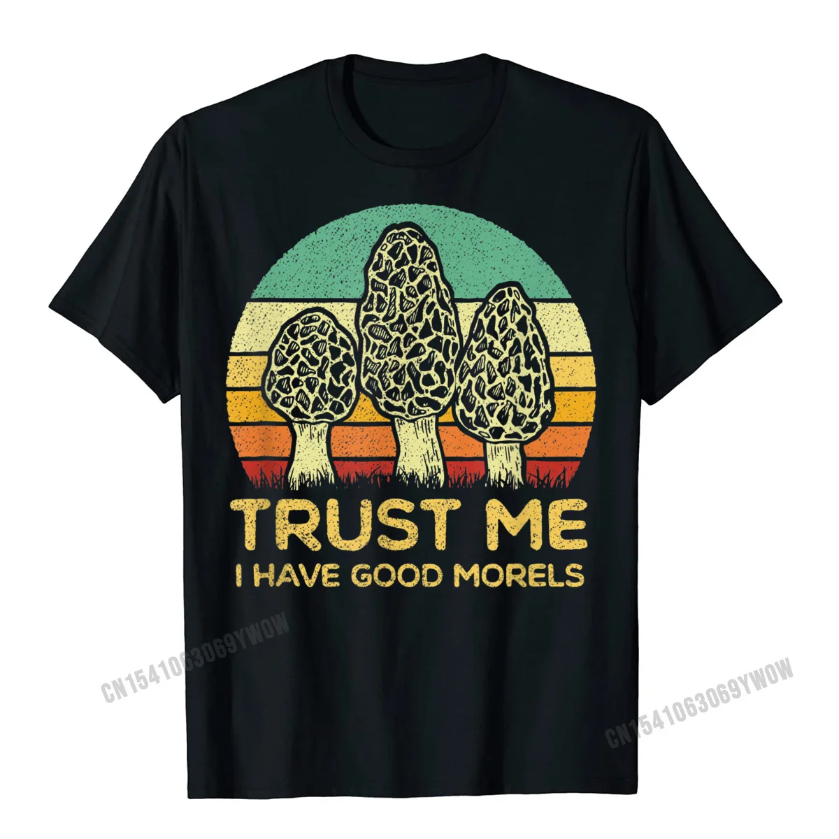 Fitness Tight T-Shirt 2021 Popular Round Neck Crazy Pure Cotton Student Tops & Tees Normal Short Sleeve Clothing Shirt Morel Mushroom Shirt Funny Foraging Morels Hunters Tshirt T-Shirt__683 black
