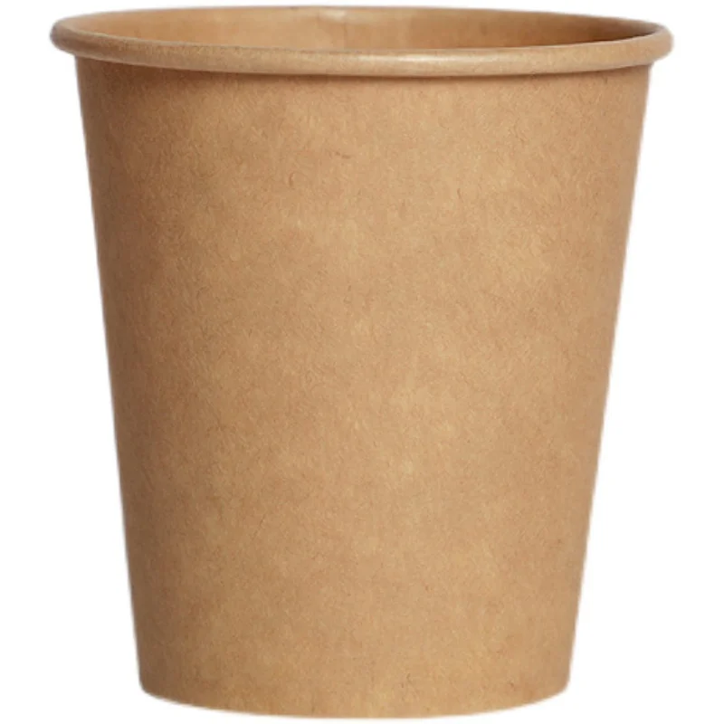 7oz Thick Paper Cup Disposable Kraft Coffee Cup Hot Drinking Party Supplies 100pcs/pack