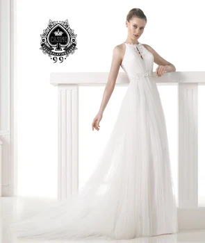 

Hot sale summer a-line 2018 new sexy beading flowers simplicity vestido de noiva long bridal gown mother of the bride dresses