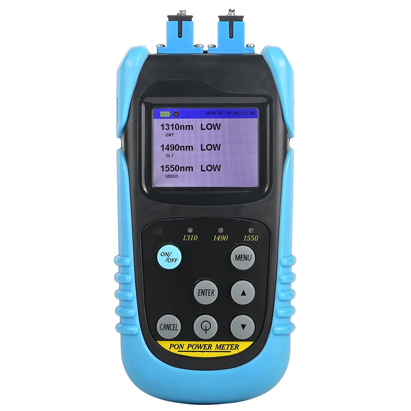 

AUA-607P Handheld PON Fiber Optic Power Meter with SC UPC Connector pon Power meter Tester with 1310nm,1490nm,1550nm wavelength