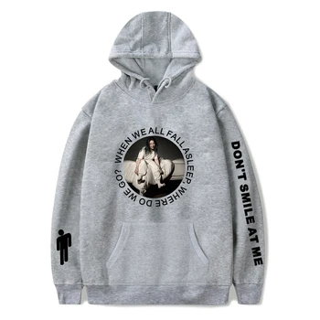 

Fashion Billie Eilish Hoodies Women Men Pullover print Singer High Quality Harajuku Billie Eilish womens Hoodie Gray Sweatshirts