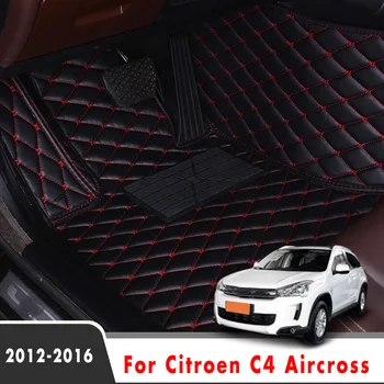 

Car Floor Mats For Citroen C4 Aircross 2016 2015 2014 2013 2012 Auto Leather Carpets Custom Easy Install Interior Foot Pads Rugs