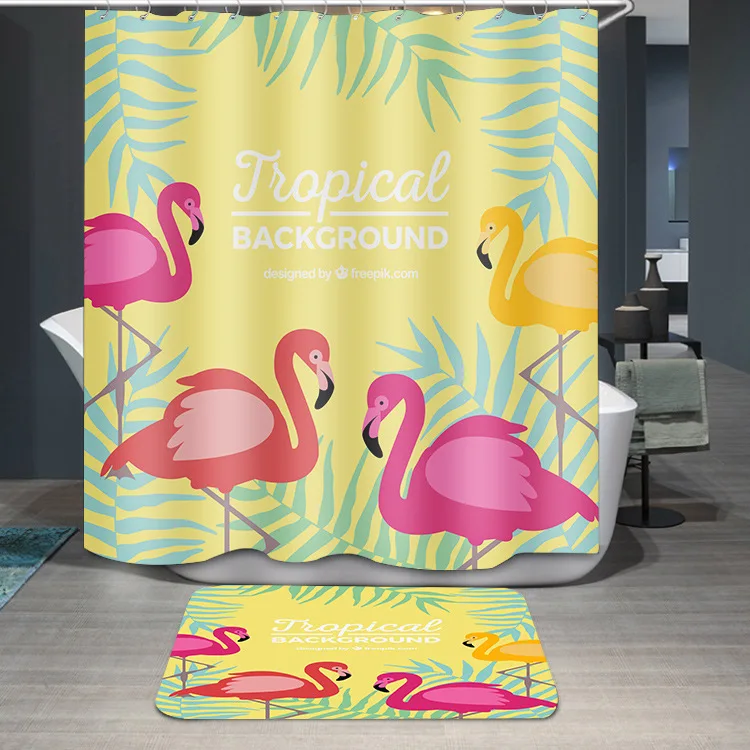 shower curtain only Занавеска для душа с принтом, водонепроницаемая занавеска для душа, занавеска для ванной, занавеска для душа с 12 крючками - Цвет: shower curtain only