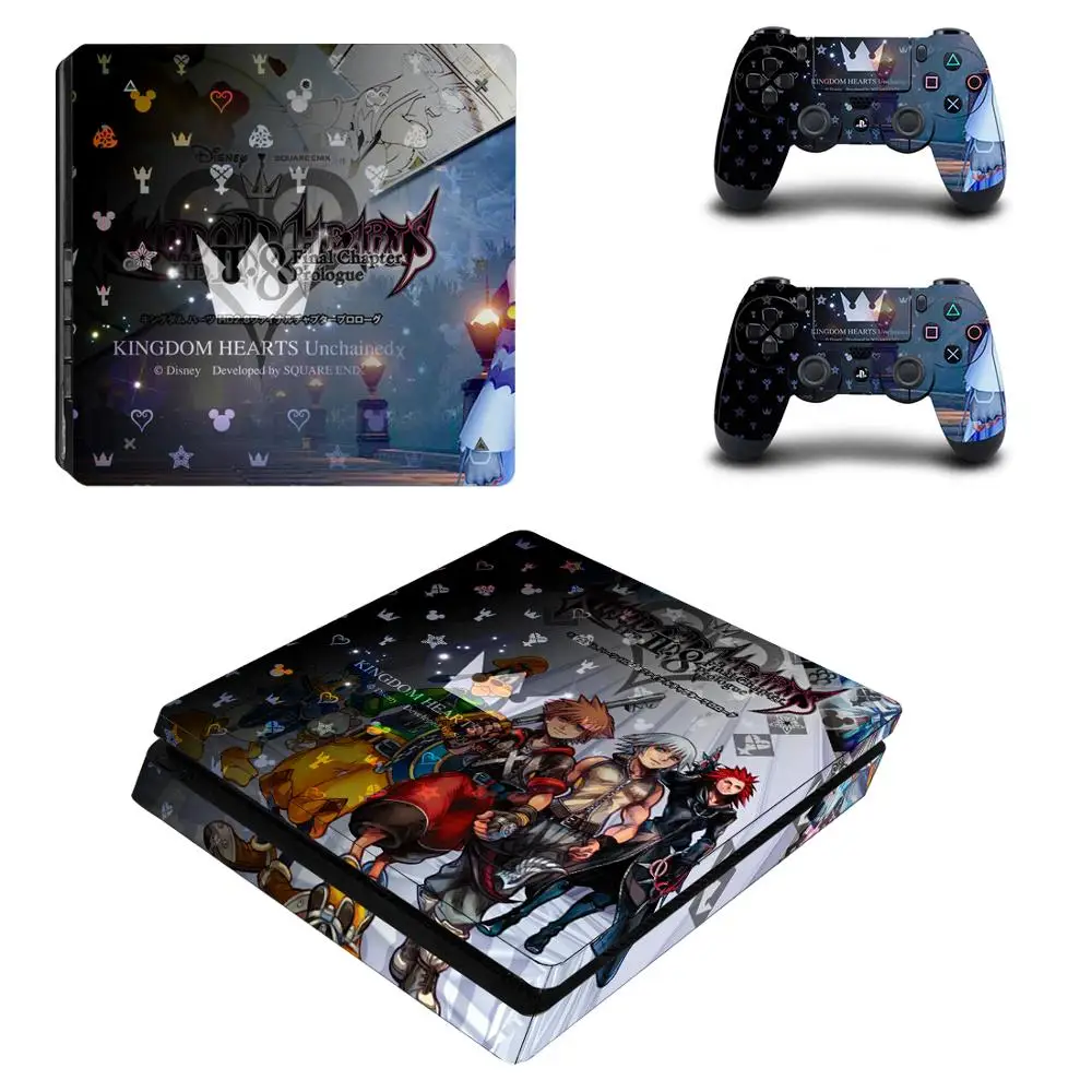 Kingdom Hearts 3 Полное покрытие PS4 тонкая наклейка s Play station 4 кожа Наклейка для playstation 4 PS4 тонкая консоль и контроллер скины