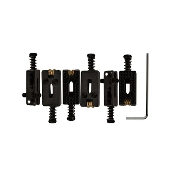 

6pcs Guitar Bass Fixing String Replacement Roller Bridge Tremolo Saddles Compensated Saddles GAQ03 (Black)