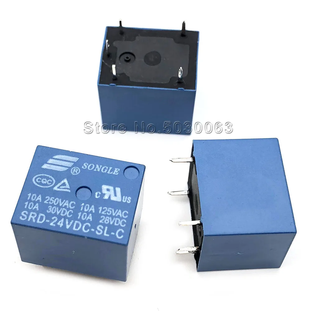 Реле Songle 5 футов 2 шт./лот 5pin 10 А высокая сила тока 5P двухполюсная с двойным броском