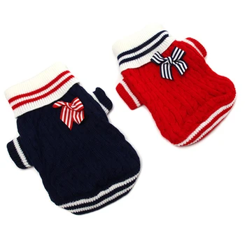 

Autumn And Winter New Warm Pet Dog Clothes Pet Navy Sweater Coat Pet Supplies