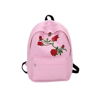 

Aelicy Women Backpack Rose Fashion Backpack Female Korean Version Of The College Style Printed Student Canvas Schoolbag Backpack