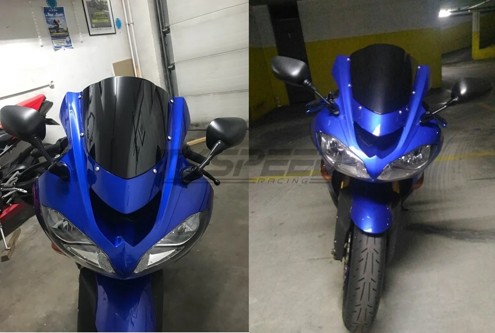 Для Kawasaki ZX10R 2004 2005 ZX 10R 04 05 Черное Лобовое стекло ветровое стекло Double Bubble