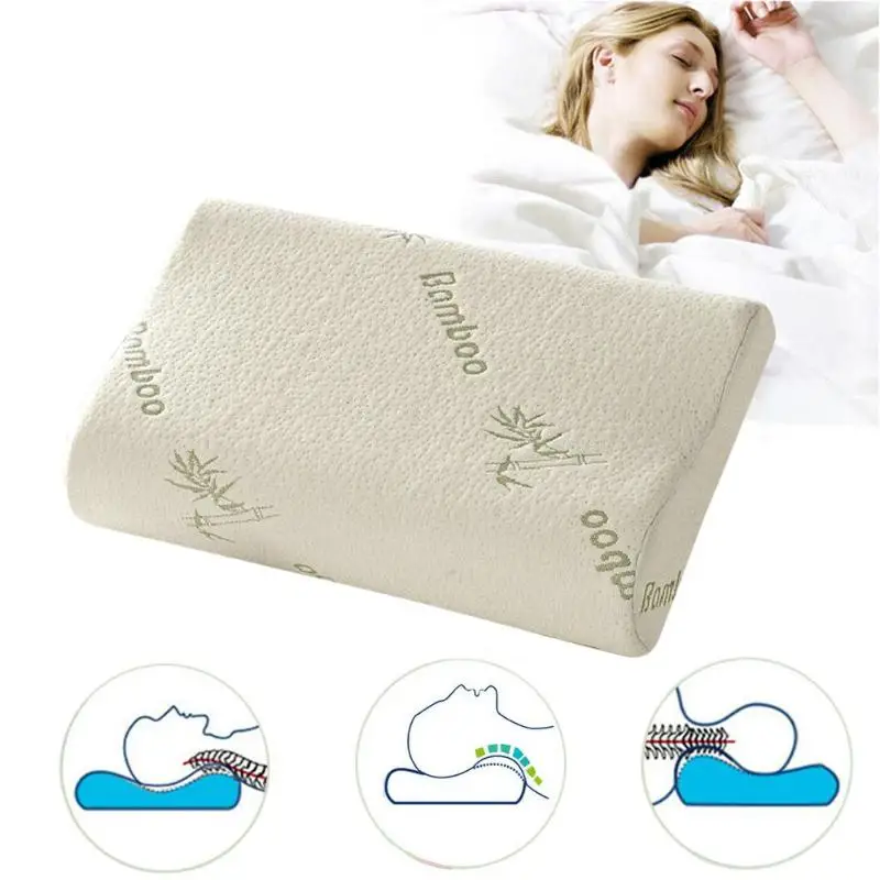 Sleeping Neck Pillow Bamboo Memory Foam Pillow Orthopedic Oreiller Pillow Travesseiro Almohada Cervical Poduszkap