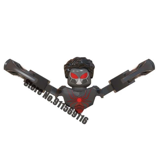 Superhero Spiderman Suit Building Blocks Bricks Mysterio Peter Parker Miles Morales Action Figures Kids Toys Christmas Gifts I-WM780