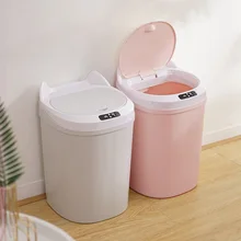 Smart sensor trash can, fully automatic household low-noise creative model, cute model