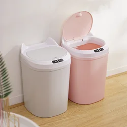 Smart sensor trash can, fully automatic household low-noise creative model, cute model