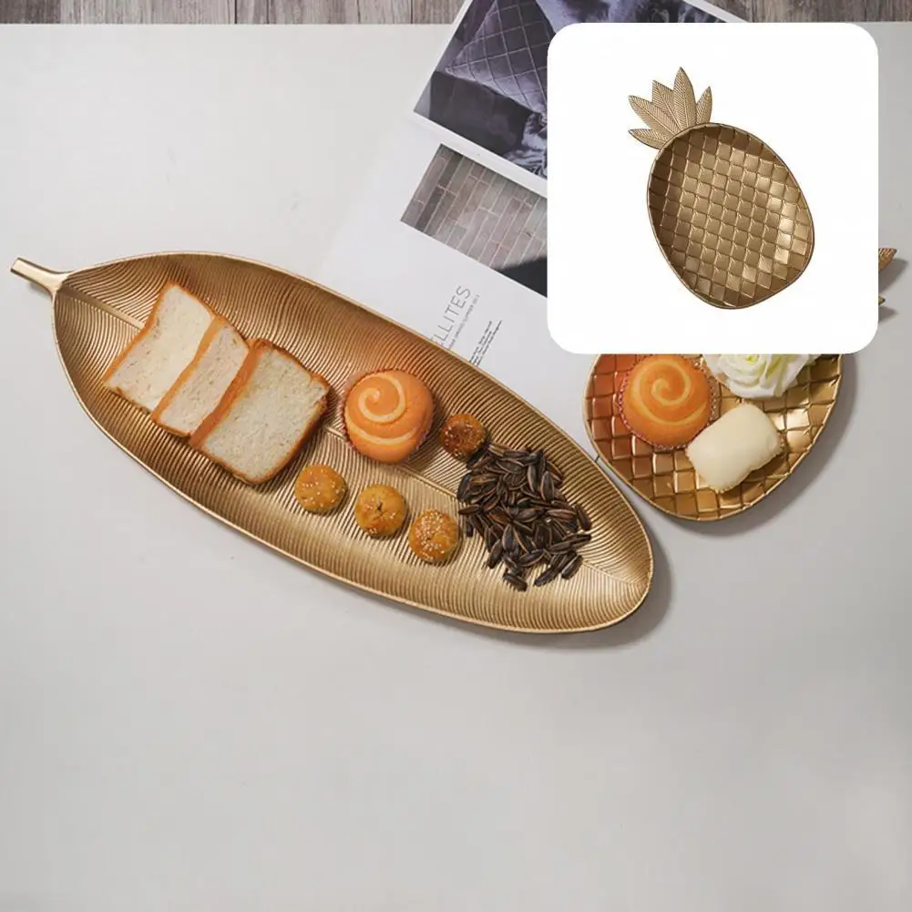 Practical Leaf/Pineapple Shape Serving Platter Snack Dish 2 Patterns Smooth Edge | Дом и сад