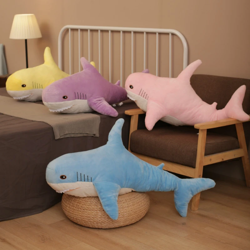 Ikeaの巨大なサメのぬいぐるみ ぬいぐるみ 柔らかいロシアのサメの枕 マルチカラーのぬいぐるみ 子供へのギフト Null Aliexpress