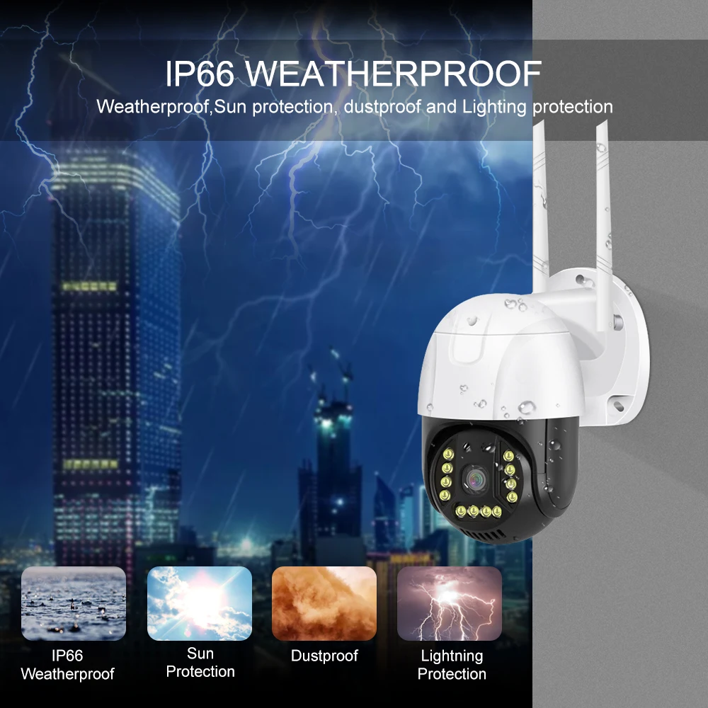 

5MP 1944P V380 Wide Angle Full Color NightVision IP Camera Wireless PTZ AI Humanoid Detection Home Security Alarm