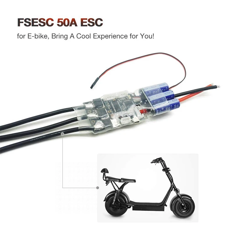 Fsesc V4 50A Sk8-Esc W/5 V/1.5A Bec для электрического скейтборда Rc автомобиля E-Bike E-Scooter Robot