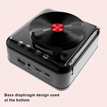 

Turntable Record Player Portable Vinyl Record Player with Built-in Speakers Classic Vinyl Player Turntable with Speakers TP899