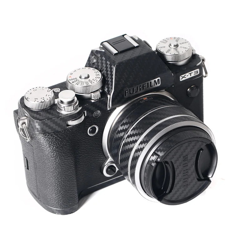 1-10 Набор для Fujifilm X-T3 Защитная пленка для камеры наклейки из углеродного волокна устойчивый к царапинам шероховатый клей отправка запасных наклеек