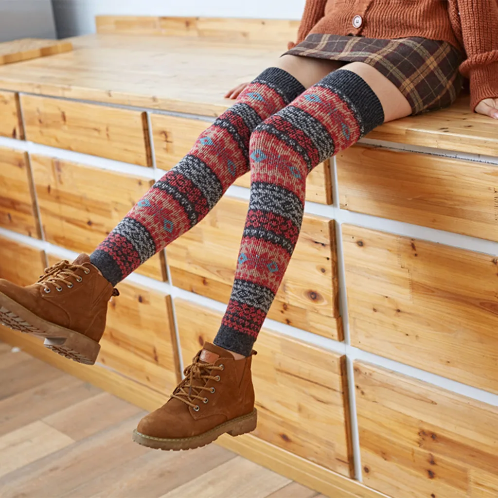 Женские носки, calcetines, для девушек, женщин, до бедра, выше колена, Длинные однотонные чулки, теплые skarpetki