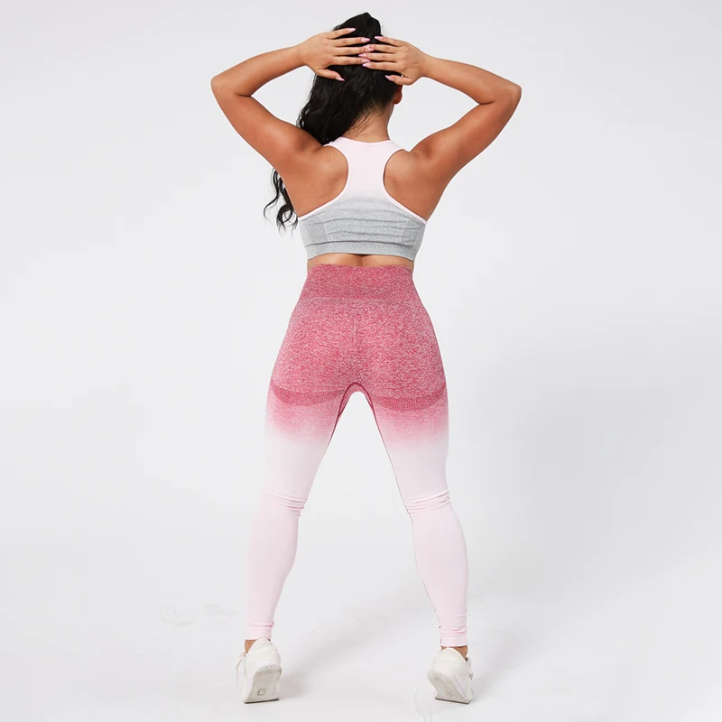 SVOKOR Seamless Yoga Set Sport Wear Women Gym Workout Fitness Clothing Female Sport Suit High Waist Legging Sports Bra Set