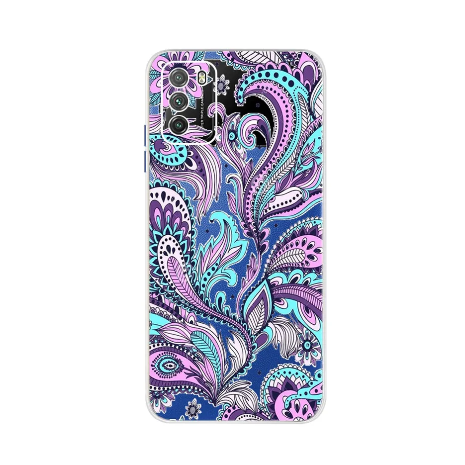 For Xiaomi Poco M3 Case Soft Slim Colorful Flowers Rose Cover Case For Xiaomi Poco M3 Phone Cases PocoM3 TPU Fundas Coque 6.53'' xiaomi leather case custom