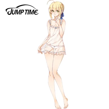 

JumpTime 13cm x 3.6cm 3D Car Styling Anime JDM Fate stay night Saber Sexy Girl Decal Waterproof Car Sticker