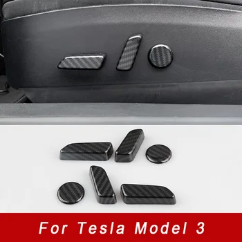 

Car Seat Adjustment Buttons Decorative Cover Trim Sticker For Tesla Model 3 2019-2020 Car Styling Interior Accessories