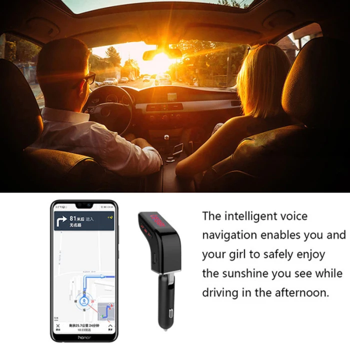 Автомобильный Bluetooth fm-передатчик беспроводной Handsfree авто MP3 плеер двойной USB быстрое зарядное устройство NC99
