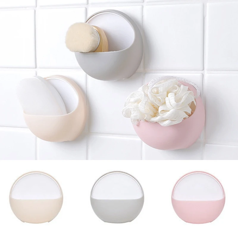 

1pc Creative Suction Soap Box Non-slip Drain Soap Tray Scouring Pad Soap Dish Storge Rack Holder Kitchen Bathroom Accessories